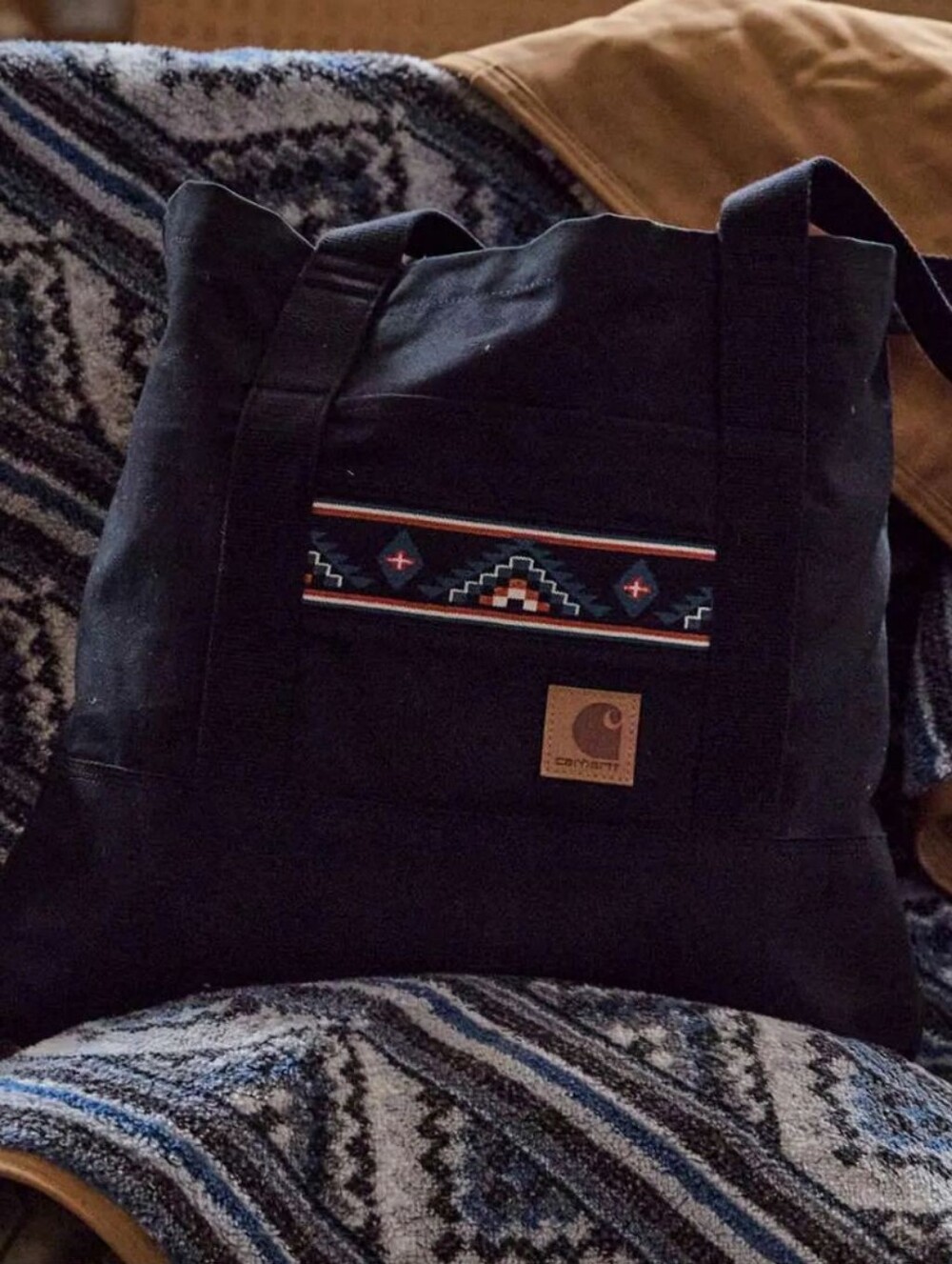 NWT Carhartt Bethany Yellowtail Duck Tote Bag Vertical 18L Southwestern Rare